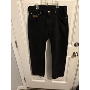 VINTAGE RALPH LAUREN POLO MATCH‎ AUTHENTIC Y2K GOOD BLACK DENIM JEANS SZ 32 X 30